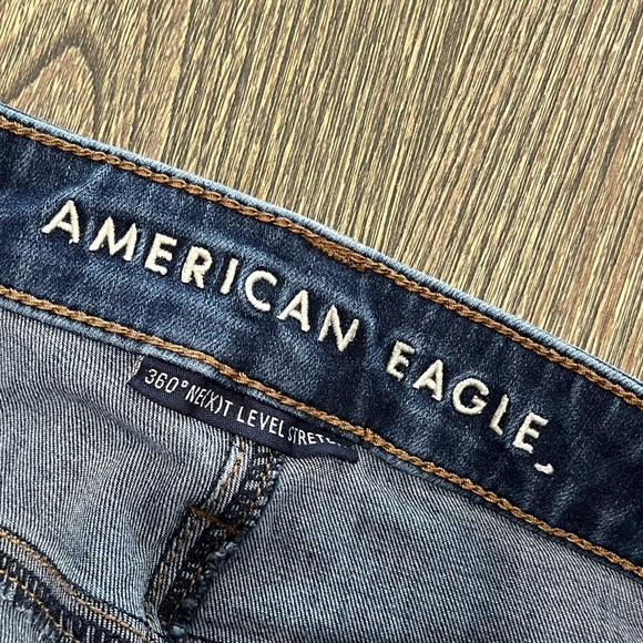 American Eagle Hi-Rise Skinny Jeans 360 Super Stretch Medium Wash Blue Size 2 - Picture 7 of 11